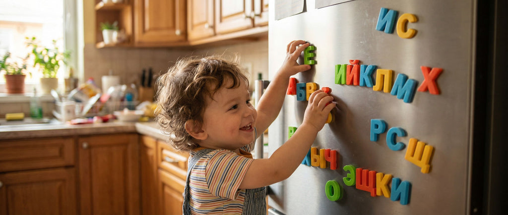 BOHS Russian Magnetic Alphabet Letters Fridge Magnets, Educational Learning Toy for Kids, Home Decor, Refrigerator Message Board,33 Pieces Pack bohs toys