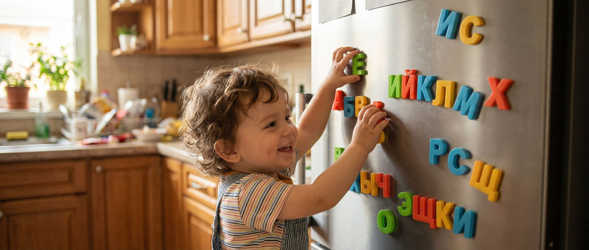 BOHS Russian Magnetic Alphabet Letters Fridge Magnets, Educational Learning Toy for Kids, Home Decor, Refrigerator Message Board,33 Pieces Pack bohs toys
