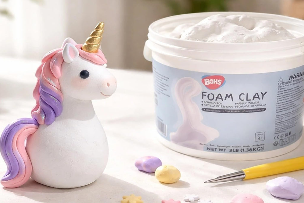 BOHS Foam Clay Pro - 3 lbs Bucket, Air Dry, No Cracks, No Stains - Modeling Clay for Adult Arts & Crafts Projects, Cosplay Items, Figurines - Age 3 Years & up BOHS Toys