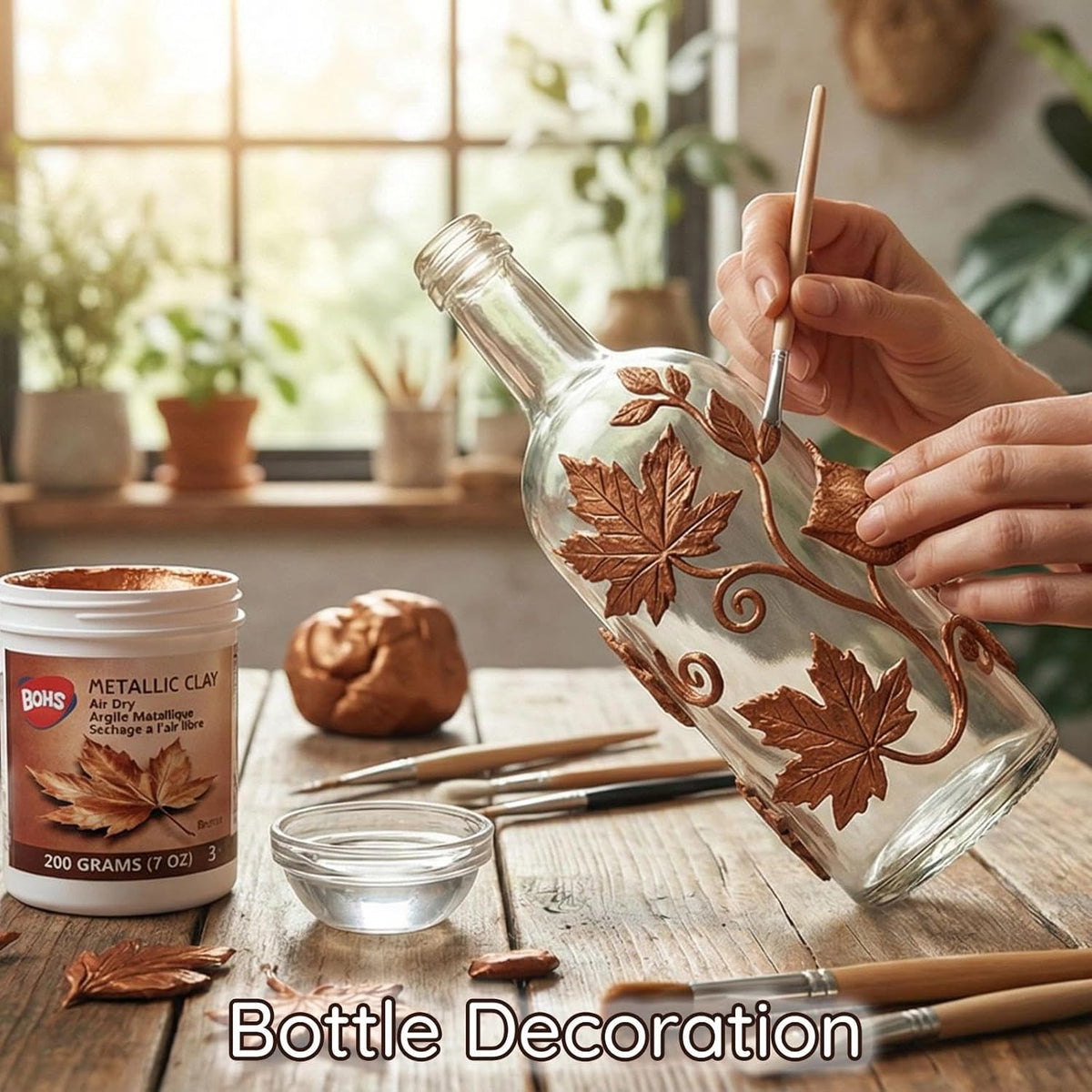 BOHS Copper Metallic Clay - 200g,Air Dry,Shiny - for Item Decoration, Figures,Props Sculpting Materials BOHS Toys