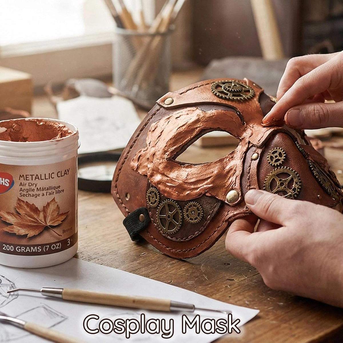 BOHS Copper Metallic Clay - 200g,Air Dry,Shiny - for Item Decoration, Figures,Props Sculpting Materials BOHS Toys