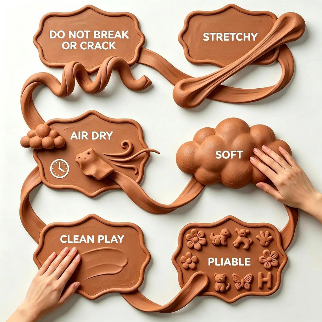 BOHS Milk Chocolate Brown Modeling Foam Clay - Squishy,Soft, Air Dry -for School Project,Cosplay,Fake Bake, Slime Supplies-1.1 Lbs/ 500 Grams bohs toys