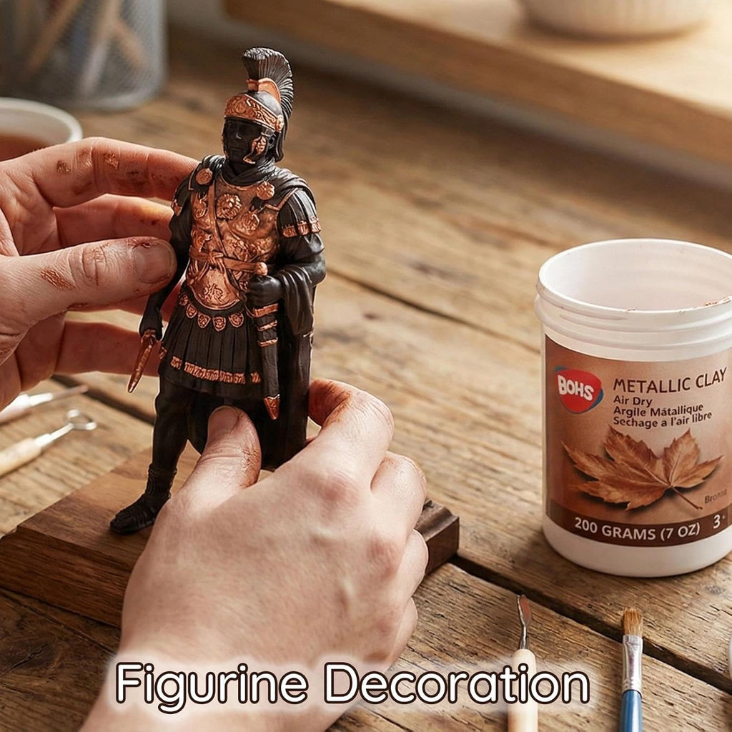 BOHS Copper Metallic Clay - 200g,Air Dry,Shiny - for Item Decoration, Figures,Props Sculpting Materials BOHS Toys