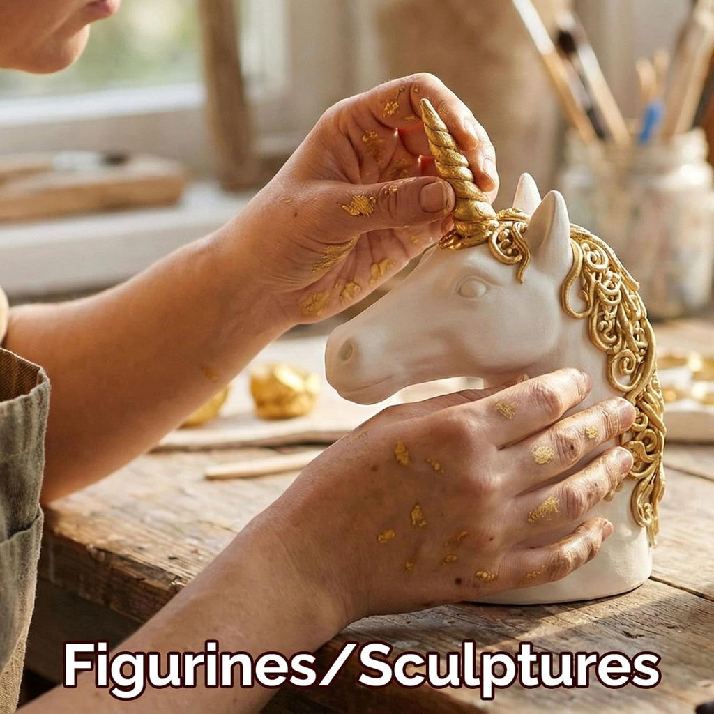 BOHS Golden Metallic Clay - 200g,Air Dry,Shiny - for Item Decoration, Figures,Props Sculpting Materials BOHS Toys
