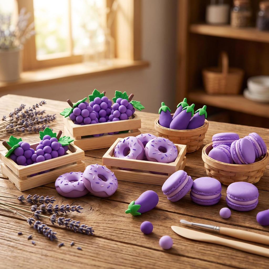 BOHS Violet Modeling Foam Clay - Squishy,Soft, Air Dry -for School Project,Cosplay,Fake Bake, Slime Supplies-1.1 Lbs/ 500 Grams BOHS Toys