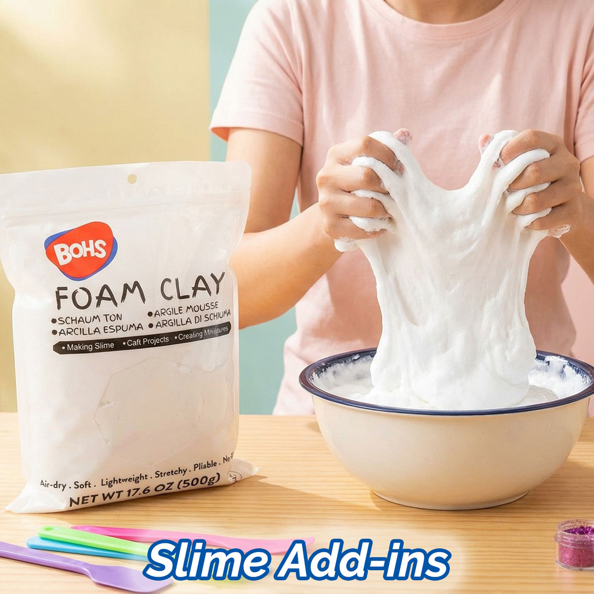 BOHS Foam Clay Lite,Wholesales-1.1 Lbs/ 500 Grams, Case of 36 Bags bohs toys