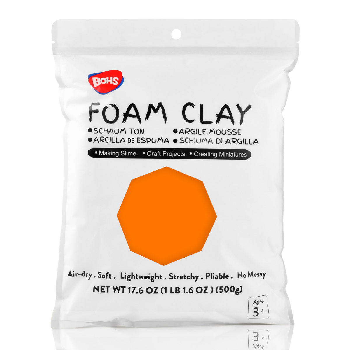 BOHS Foam Clay Lite,Wholesales-1.1 Lbs/ 500 Grams, Case of 36 Bags bohs toys