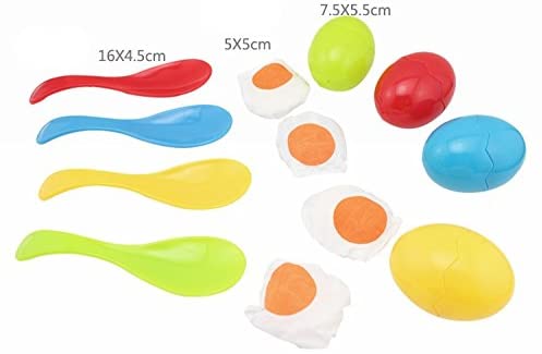 BOHS Egg and Spoon Race Game Set with Yolk - Backyard Lawn Family Fun - Field Fair Sport Christmas Party Toy for Kids bohs toys