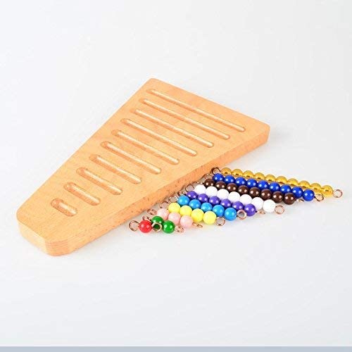 Montessori 1-10 Bead Stair with Holder - Montessori Math Manipulatives Materials - Preschool Learning Educational Toys bohs toys