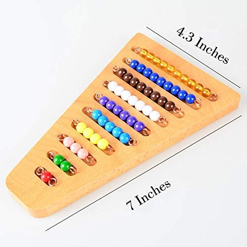 Montessori 1-10 Bead Stair with Holder - Montessori Math Manipulatives Materials - Preschool Learning Educational Toys bohs toys