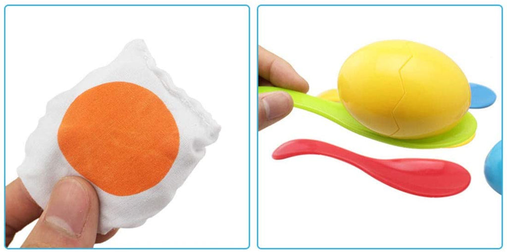 BOHS Egg and Spoon Race Game Set with Yolk - Backyard Lawn Family Fun - Field Fair Sport Christmas Party Toy for Kids bohs toys