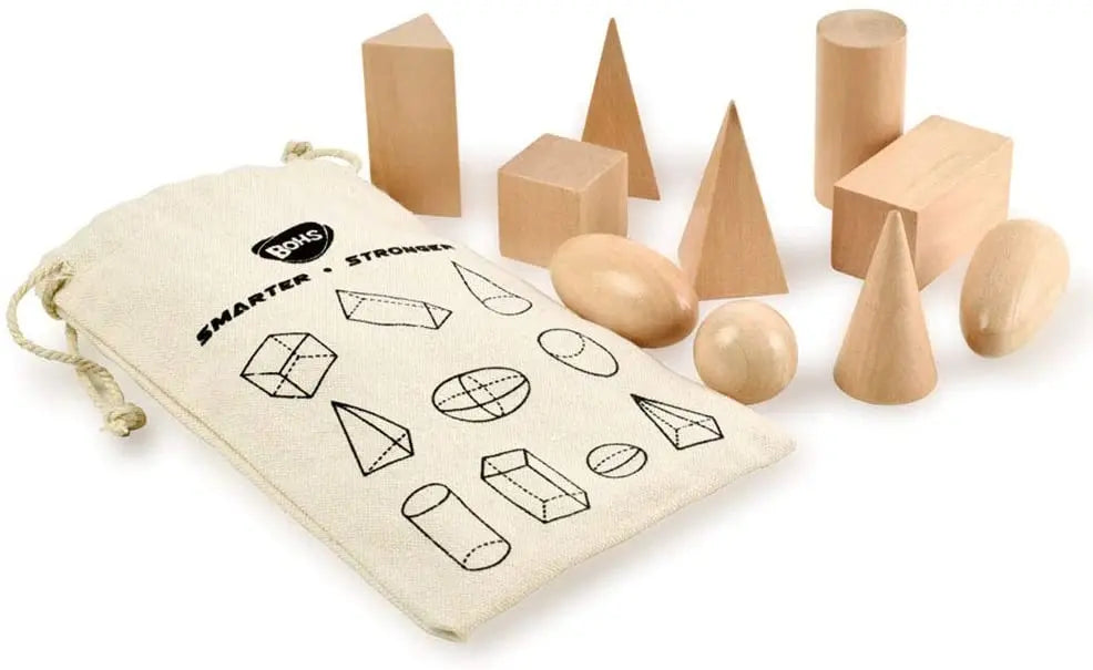 Wooden Geometric 3D Shapes