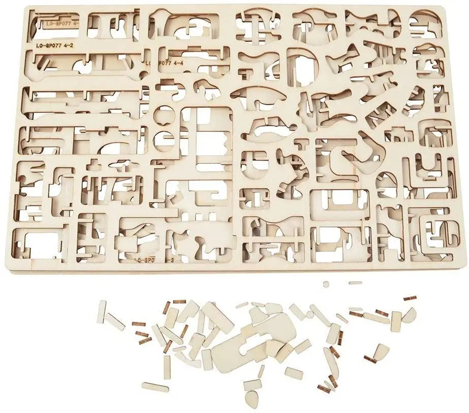 BOHS 1SET=34PCS Dollhouse Furnitures -Wooden 3D Puzzle - Scale Miniature Models Doll House DIY Accessorie bohs toys