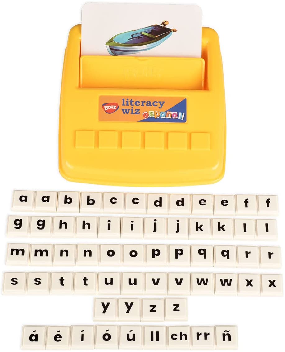BOHS Spanish Literacy Wiz Fun Game - Espanol Lower Case 60 Flash Cards - Preschool Language Learning Educational Toys (Pack of 6) BOHS Toys