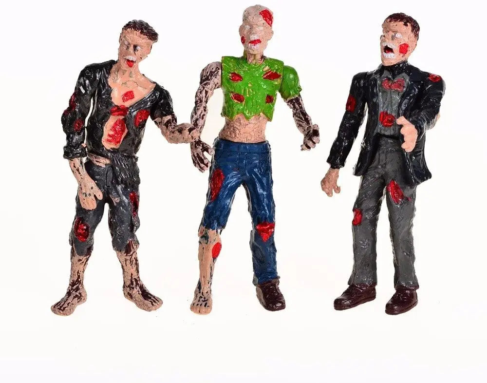 BOHS Zombie Dolls Action Figures Toys - Gift Package - Articulated Joints Miniature Model - 4 Inches - Pack of 6 bohs toys