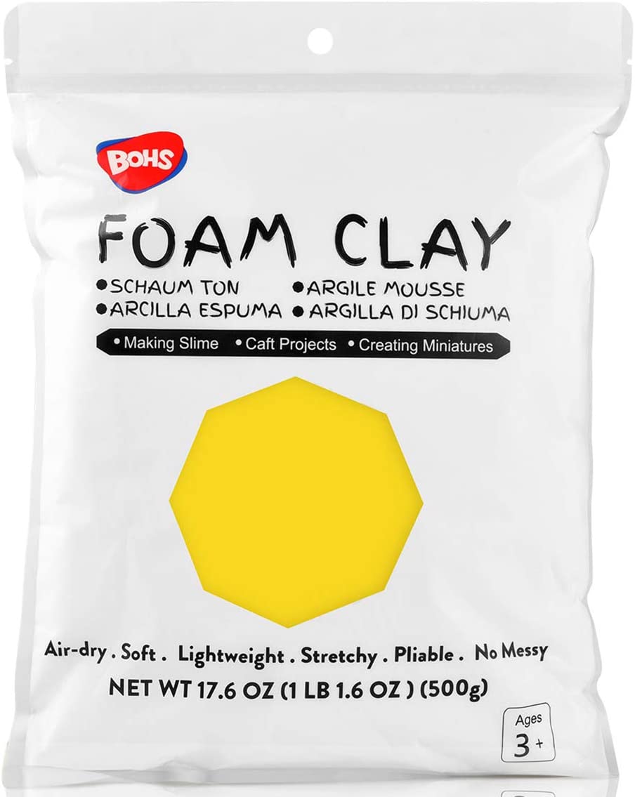BOHS Foam Clay Lite,Wholesales-1.1 Lbs/ 500 Grams, Case of 36 Bags bohs toys