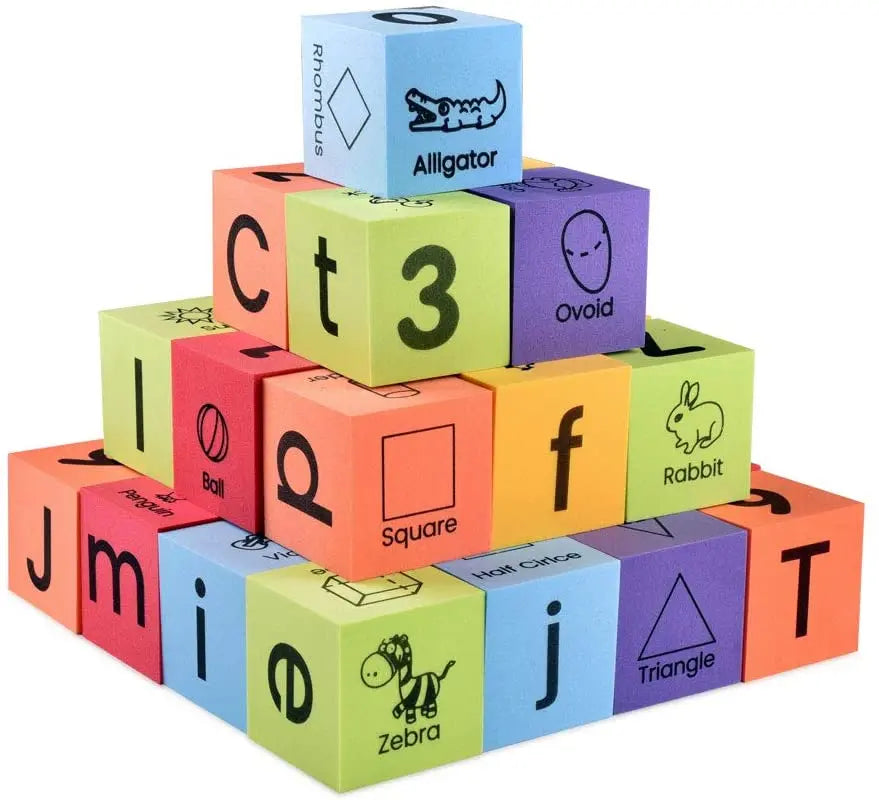 BOHS Foam Learning Blocks - Alphabets,Numbers,Shapes,Sight Words - Quiet,Safe and Float on Water Bathtub Toys,30pcs bohs toys