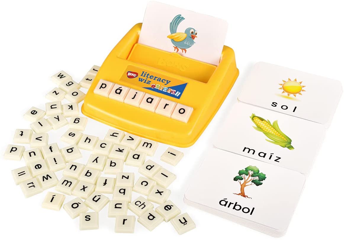 BOHS Spanish Literacy Wiz Fun Game - Espanol Lower Case Sight Words - 60 Flash Cards - Preschool Language Learning Educational Toys BOHS Toys