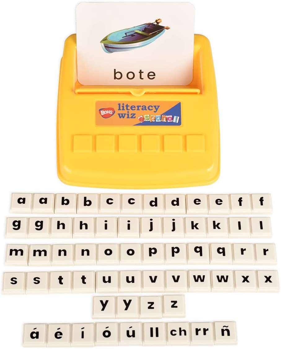 BOHS Spanish Literacy Wiz Fun Game - Espanol Lower Case Sight Words - 60 Flash Cards - Preschool Language Learning Educational Toys BOHS Toys