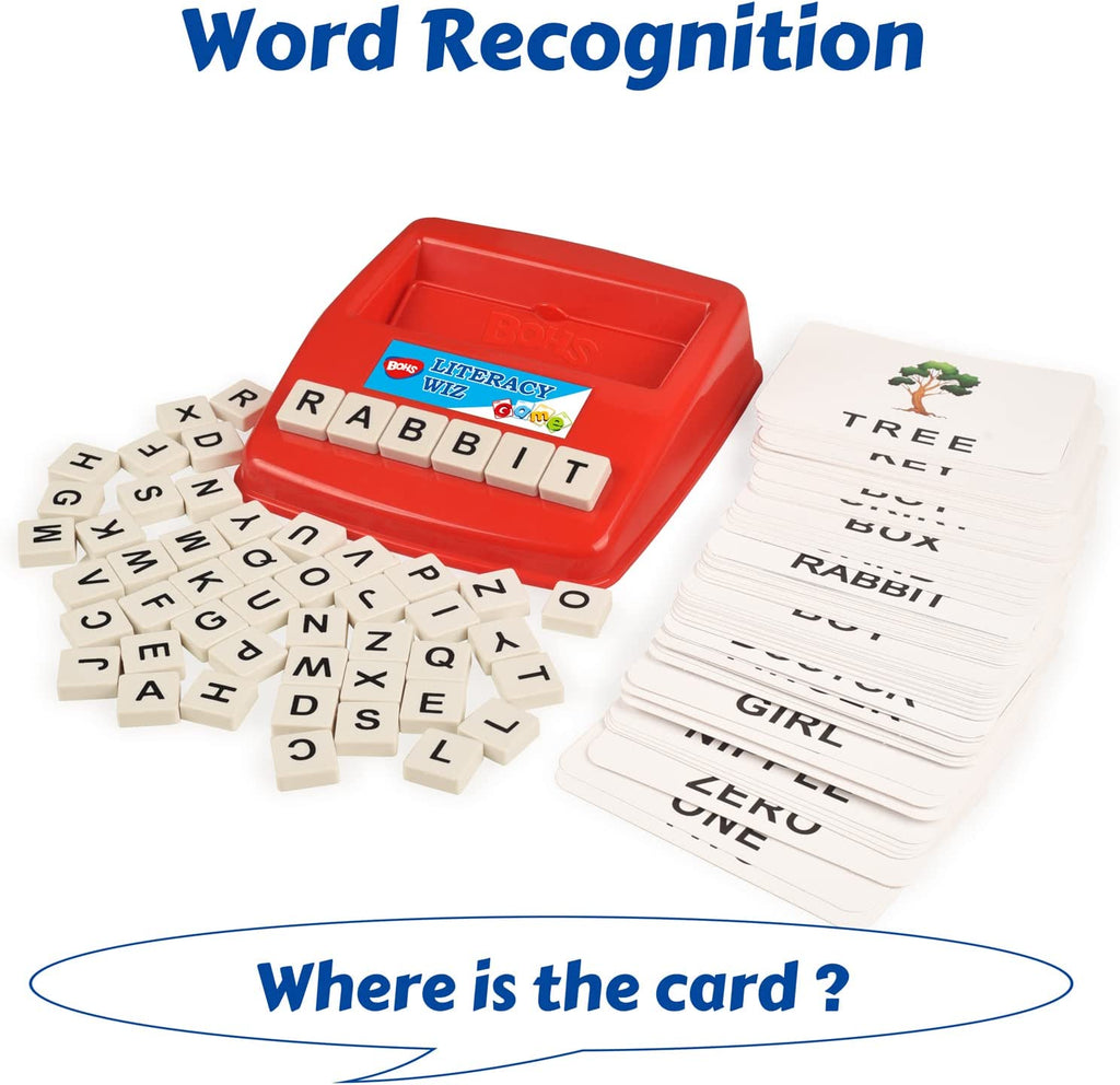 BOHS Literacy Wiz Fun Game -  Sight Words - 60 Flash Cards - Preschool Language Learning Educational Toys bohs toys