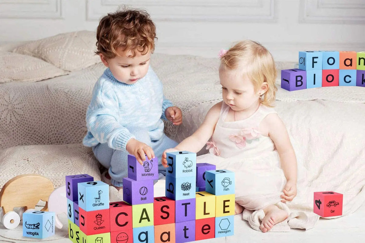 BOHS Foam Learning Blocks - Alphabets,Numbers,Shapes,Sight Words - Quiet,Safe and Float on Water Bathtub Toys,30pcs bohs toys