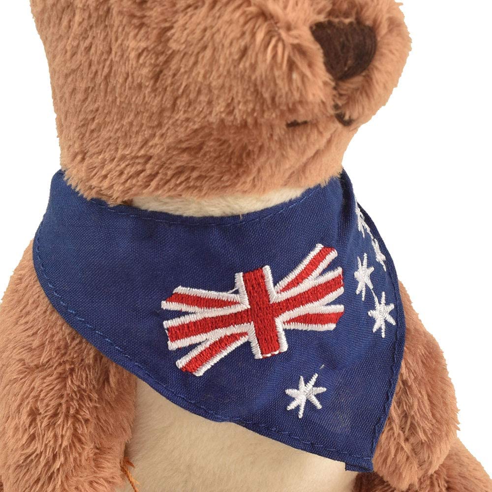 BOHS Plush Red Kangaroo with Australia Scarf and Detachable Joey - Huggable Soft Stuffed Mom and Baby Animals Toy- 11 Inches BOHS Toys