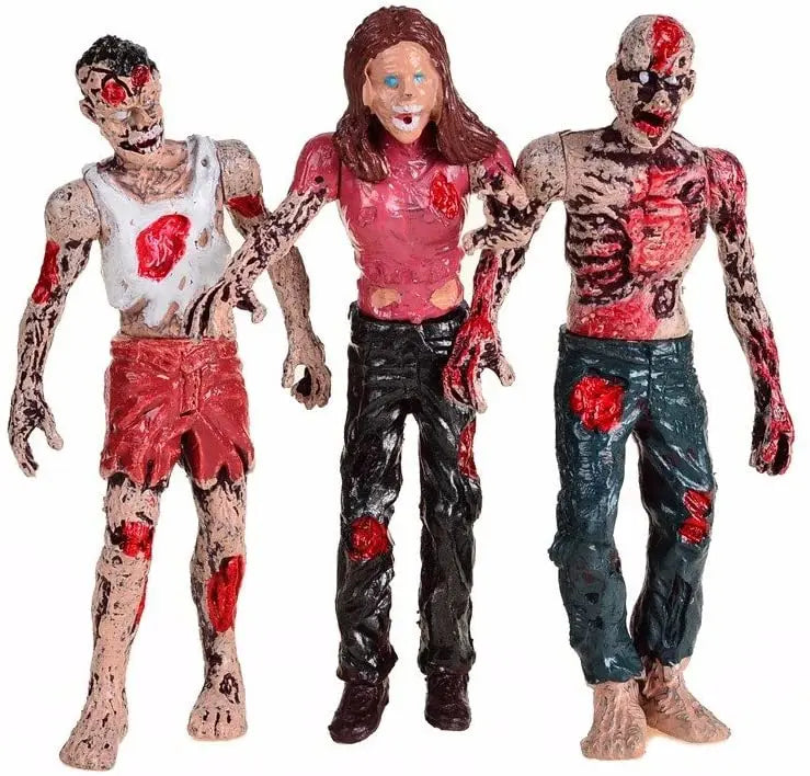 BOHS Zombie Dolls Action Figures Toys - Gift Package - Articulated Joints Miniature Model - 4 Inches - Pack of 6 bohs toys