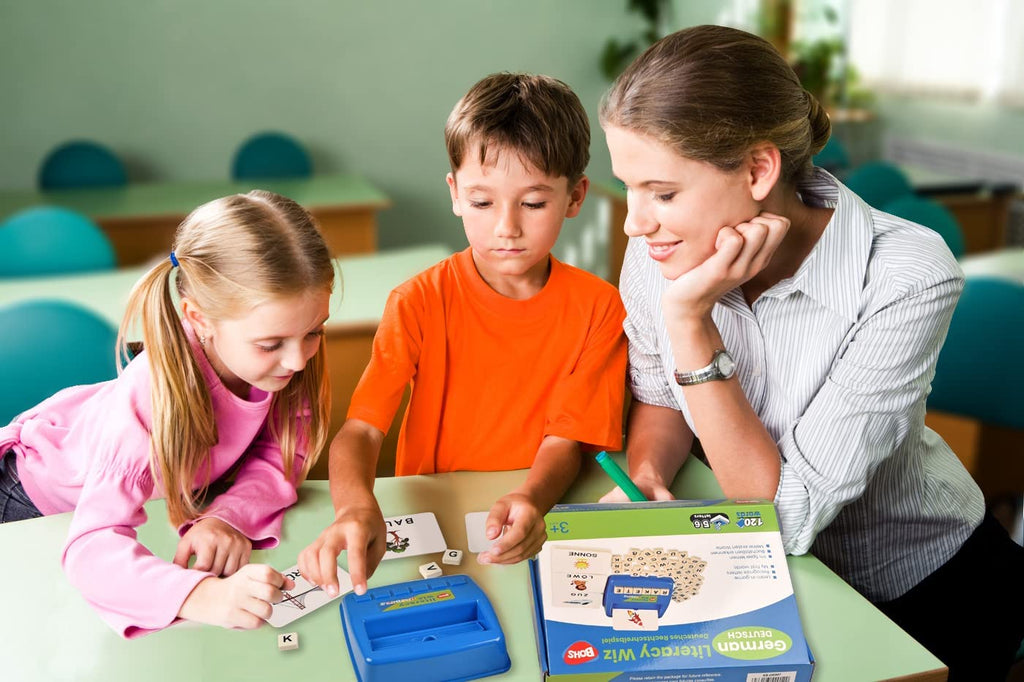 BOHS German Literacy Wiz Fun Game - 120 Words 60 Flash Cards - Preschool Language Learning Educational Toys BOHS Toys