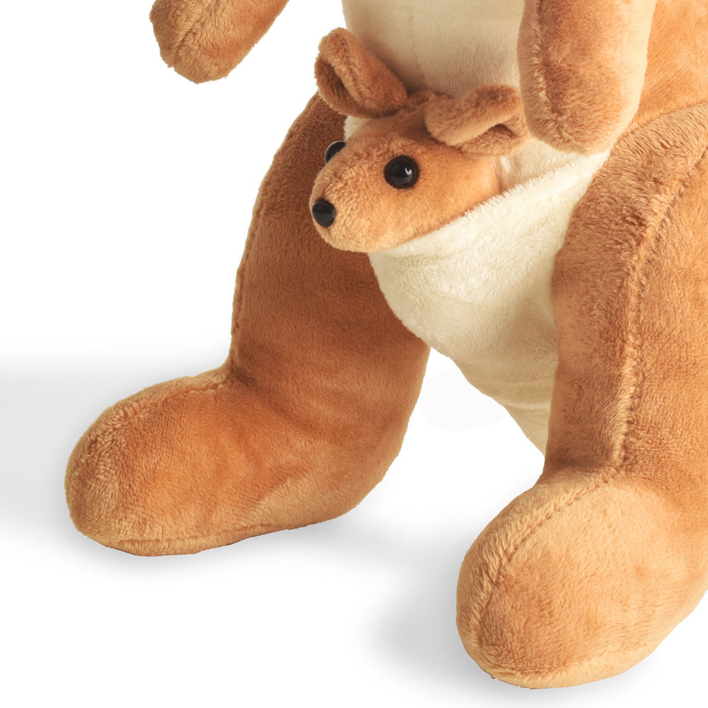 BOHS Stuffed Kangaroo with Australia Scarf and Joey - Huggable Soft Animals Toy- 11.8 Inches bohs toys