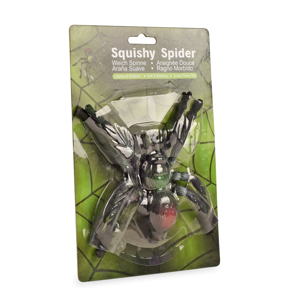 Realistic Squishy Spider - Halloween Prank Toy Scary Simulation Animal Model -Big Soft Stretchy- Stress Reliever bohs toys