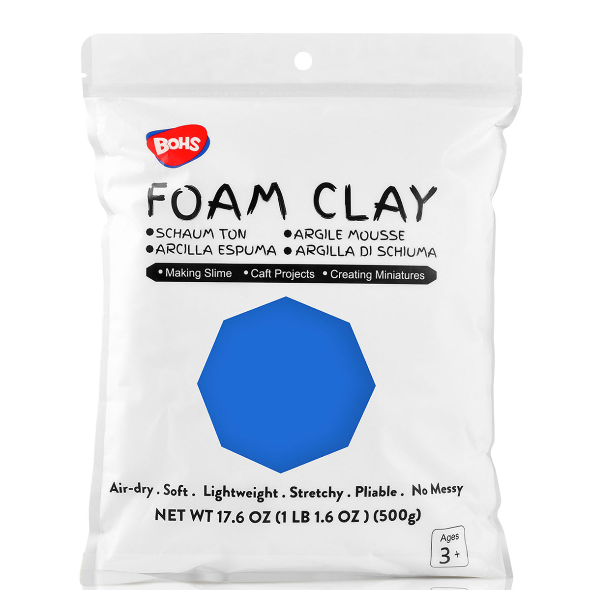 BOHS Foam Clay Lite,Wholesales-1.1 Lbs/ 500 Grams, Case of 36 Bags bohs toys