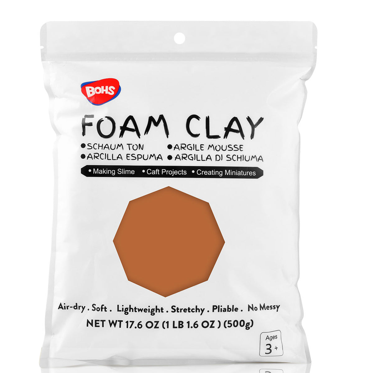 BOHS Foam Clay Lite,Wholesales-1.1 Lbs/ 500 Grams, Case of 36 Bags bohs toys