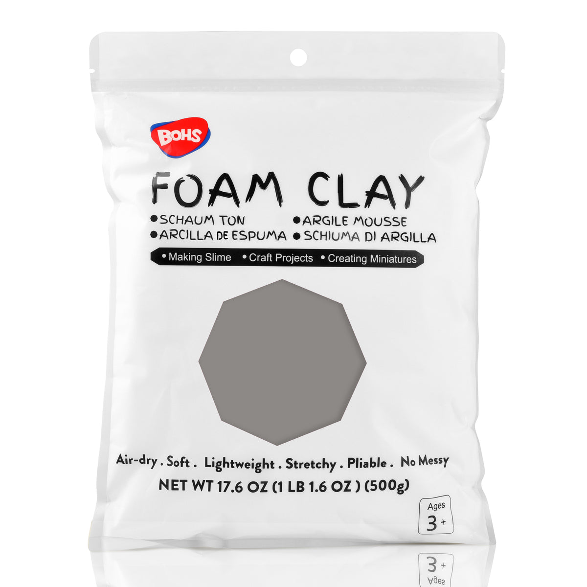 BOHS Foam Clay Lite,Wholesales-1.1 Lbs/ 500 Grams, Case of 36 Bags bohs toys