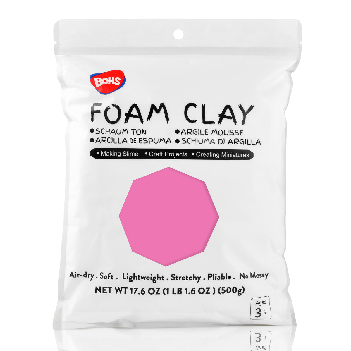 BOHS Foam Clay Lite,Wholesales-1.1 Lbs/ 500 Grams, Case of 36 Bags bohs toys
