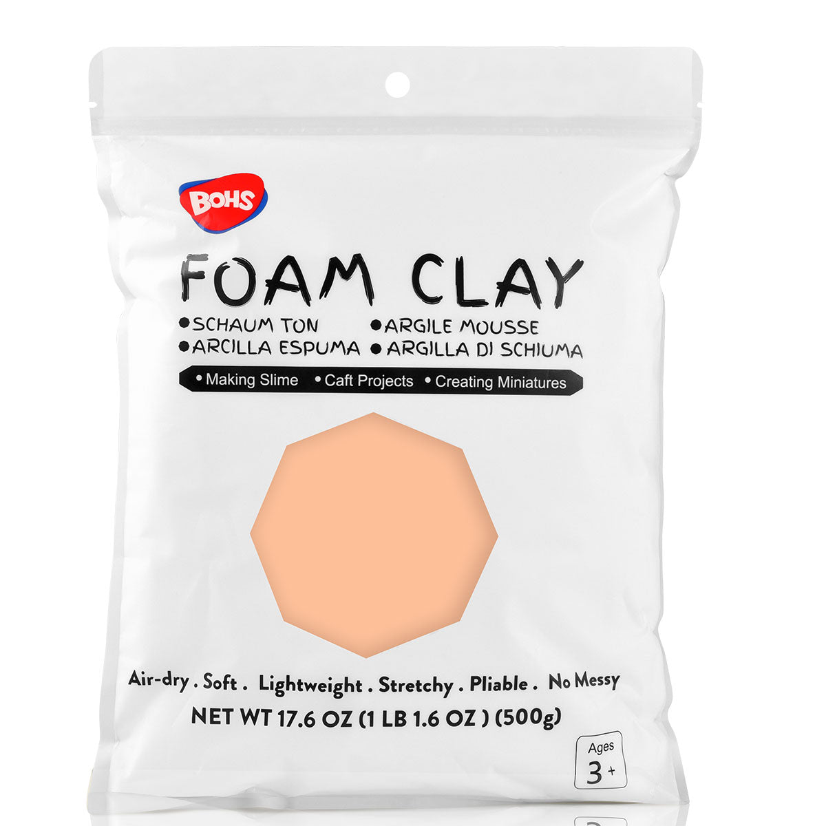 BOHS Foam Clay Lite,Wholesales-1.1 Lbs/ 500 Grams, Case of 36 Bags bohs toys