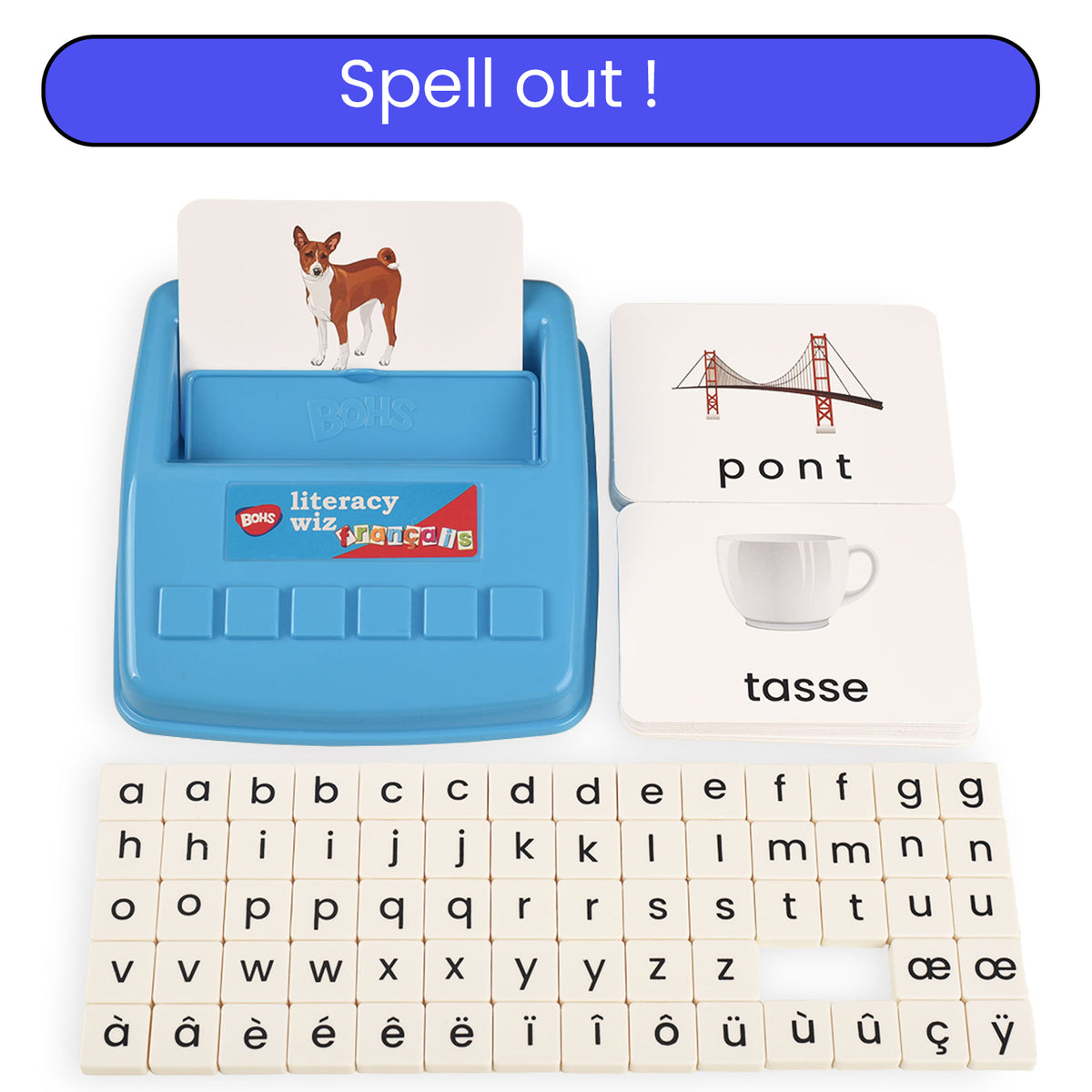 BOHS French Literacy Wiz Fun Game - Lower Case Sight Words - 60 Flash Cards - Preschool Language Learning Educational Toys… BOHS Toys
