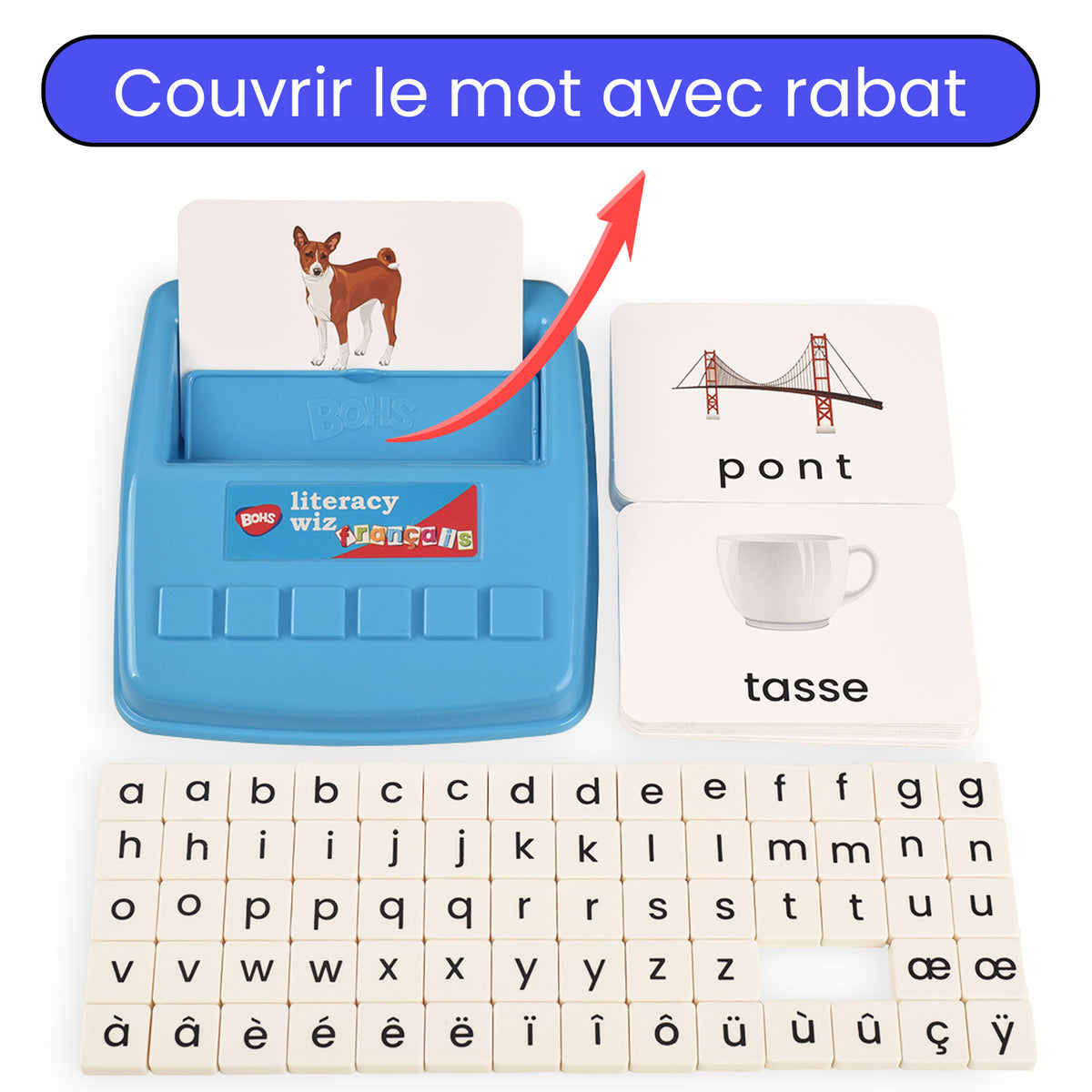 BOHS French Literacy Wiz Fun Game - Lower Case Sight Words - 60 Flash Cards - Preschool Language Learning Educational Toys… BOHS Toys