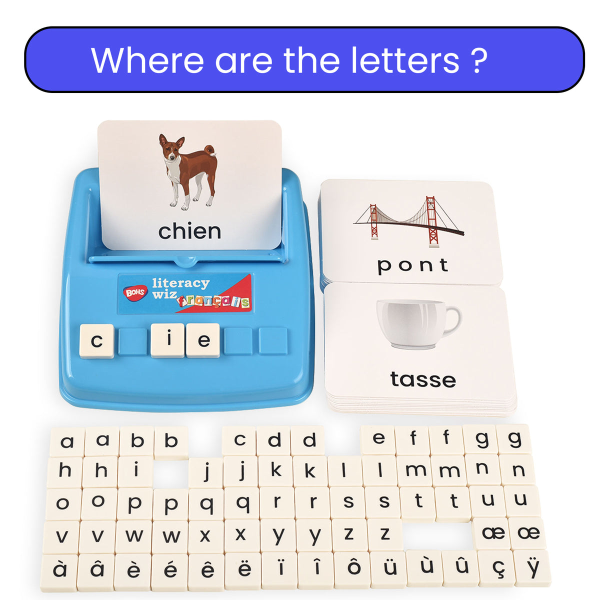 BOHS French Literacy Wiz Fun Game - Lower Case Sight Words - 60 Flash Cards - Preschool Language Learning Educational Toys… BOHS Toys