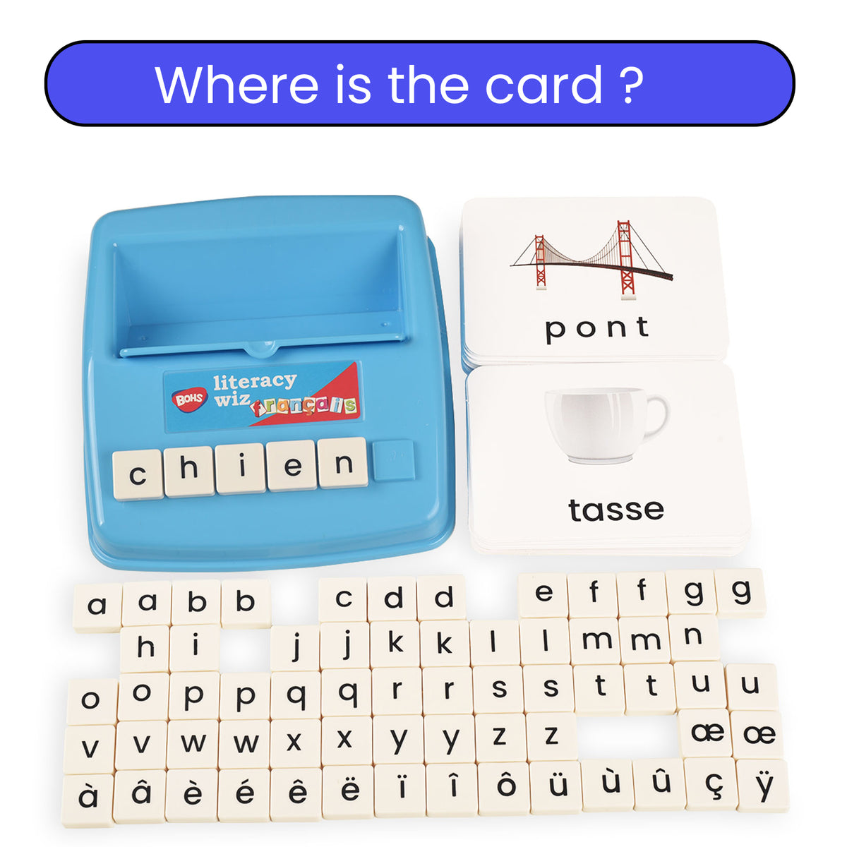 BOHS French Literacy Wiz Fun Game - Lower Case Sight Words - 60 Flash Cards - Preschool Language Learning Educational Toys… BOHS Toys